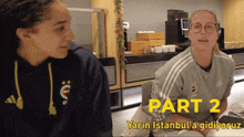 part 2 of a video shows two women talking