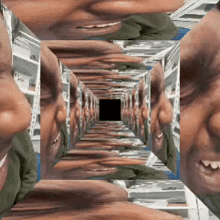 a collage of images of a man 's face in a maze .