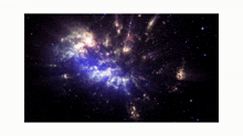 a picture of a galaxy with purple and blue clouds