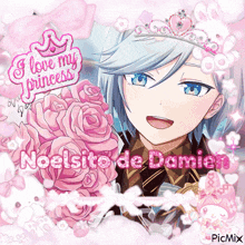 a picture of a princess with the name noelsite de damien on it
