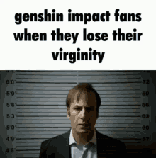 Genshin Impact Virginity GIF - Genshin Impact Virginity Mugshot GIFs