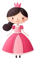 a doll wearing a pink dress and a crown