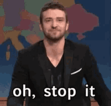 Oh Stop It Justin Timberlake GIF - Oh Stop It Stop It Justin Timberlake GIFs