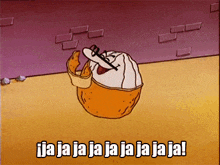 a cartoon of an orange with the words ija ja ja ja ja ja ja ja ja ja ja ja