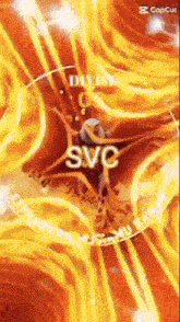 a graphic of an eagle with the word svc written on it