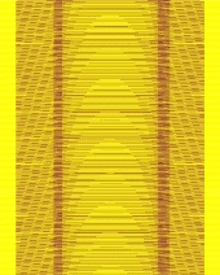 a yellow background with a pattern of lines on it .