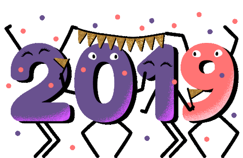 2019 Happy New Year Sticker - 2019 Happy New Year Anniversary Stickers