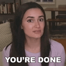 You'Re Done Ashleigh Ruggles Stanley GIF - You'Re Done Ashleigh Ruggles Stanley The Law Says What GIFs