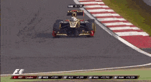 a black and gold race car with the word total on the side