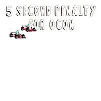 a poster that says 5 second penalty for icon