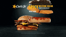 carls jr spicy western bacon cheeseburger burgers hamburger fast food