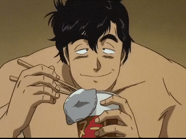 Ryo Saeba City Hunter GIF - Ryo Saeba City Hunter Eat - Discover & Share  GIFs