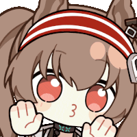 a cartoon drawing of a girl wearing a headband with the number 3 on it