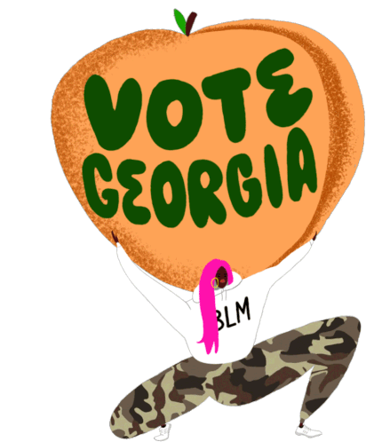 Vote Georgia Georgia Sticker - Vote Georgia Georgia Georgia Runoff Stickers