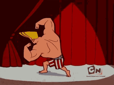 Johnny Bravo Cartoon Network Belly - Discover & Share GIFs