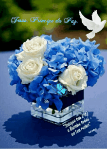 Bom Dia Blue Roses GIF