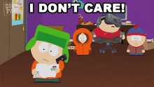 I Dont Care Kyle Broflovski GIF - I Dont Care Kyle Broflovski Eric Cartman GIFs