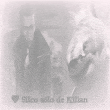 a drawing of a man and a woman with the words silco solo de kilian