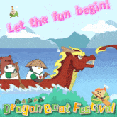 an advertisement for the dragon boat festival shows a dragon boat with penguins on it