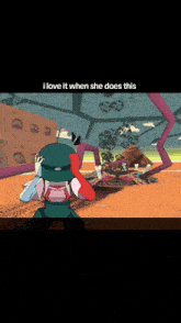 a cartoon character says i love it when she does this you 're a fluke