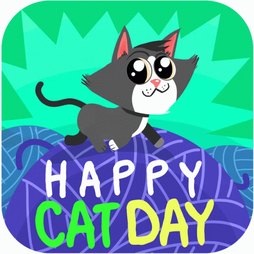 Happy Cat Day. Гифка Happy Happy Cat. Кошки гиф моим добрейшим друзьям. Happy Cat meme gif. 44 days kitty