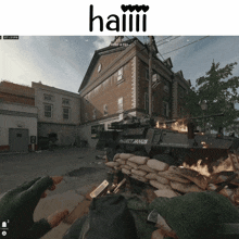 a screenshot of a video game with the word haiii on the bottom