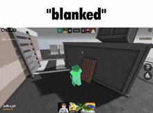 a screenshot of a video game with the words " blanked " on the top
