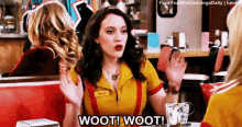 Getting A Second Wind. GIF - 2broke Girls Woot Woot Max GIFs