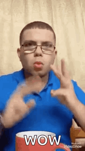 sign language gif wow