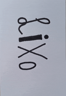 a piece of paper with the word six written on it