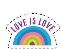Love Is Love Rainbow Sticker - Love Is Love Rainbow Pride Stickers