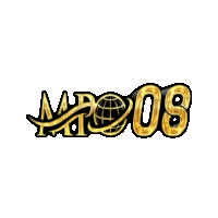 a logo that says mro08 with a globe in the middle