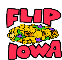 Flip Iowa Ia Sticker - Flip Iowa Iowa Ia Stickers