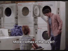 friends rossand rachel more clothes in the dryer washing clumsy
