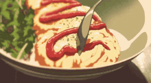omelette omurice food anime