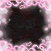 a happy birthday greeting card with pink hearts