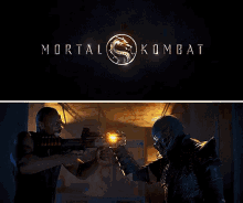 a couple of pictures of a movie called mortal kombat .