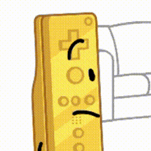a yellow remote control with a cross on it