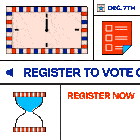 Register To Vote Now Clock Sticker - Register To Vote Now Clock Register To Vote Stickers