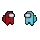 a pixel art drawing of a person 's arm with a bloody hand .