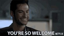 Youre So Welcome Tom Ellis GIF - Youre So Welcome Tom Ellis Lucifer Morningstar GIFs