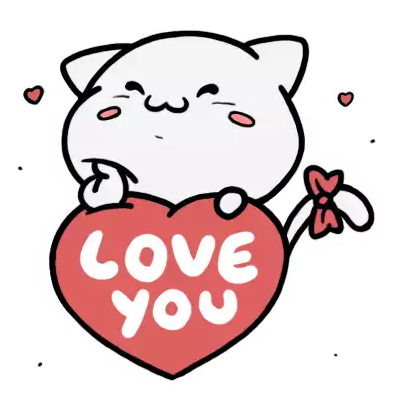 Love You Sticker - Love You Cute Stickers