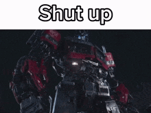 Optimus Prime Shut Up Transformers Rise Of The Beasts GIF - Optimus Prime Shut Up Shut Up Transformers Rise Of The Beasts GIFs