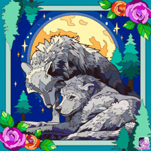 Wolf Wolf Pack GIF - Wolf Wolf Pack Full Moon GIFs