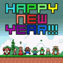 Happy New Year Mario GIF - Happy New Year Mario Party GIFs
