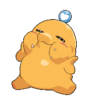 a cartoon character with a heart shaped bubble on his head