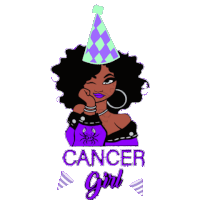 Cancer Girl Sticker - Cancer Girl Stickers