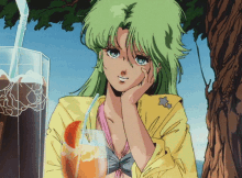 80s anime girl art