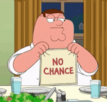 Family Guy Peter Griffin GIF - Family Guy Peter Griffin No Chance GIFs