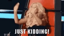 Just Kidding Christina Aguilera GIF - Just Kidding Christina Aguilera GIFs
